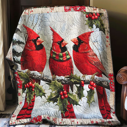 Snowy Cardinals WO2308003CL Quilt