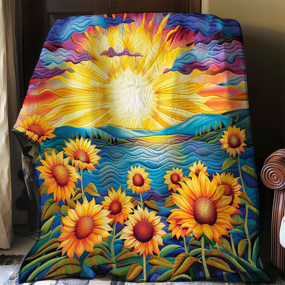 Sunflowers With The Sunset Wo1408010CL Quilt