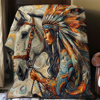 The Bond With Native Horses WO1308023CL Quilt