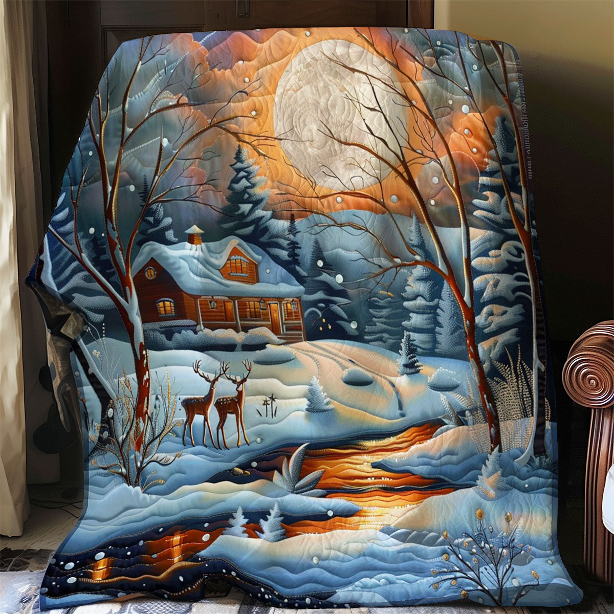 The Deer’s Cozy Corner WO2208004CL Quilt