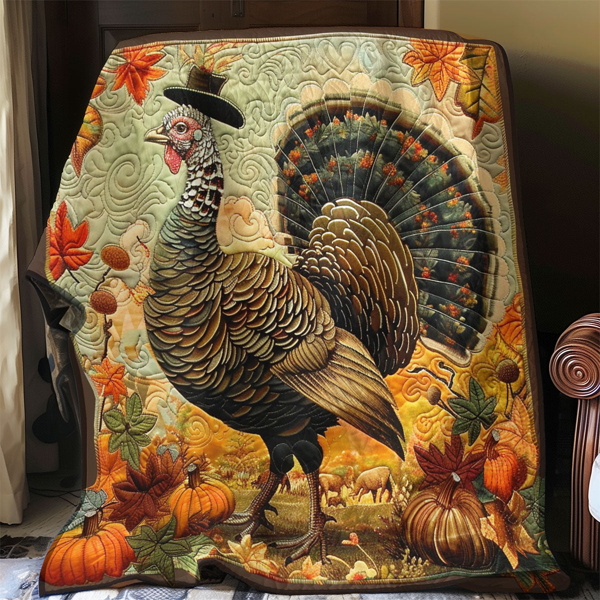 Turkey And Autumn WO3008024CL Quilt