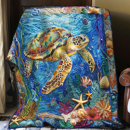 Turtle And Seashells WO2308036CL Quilt