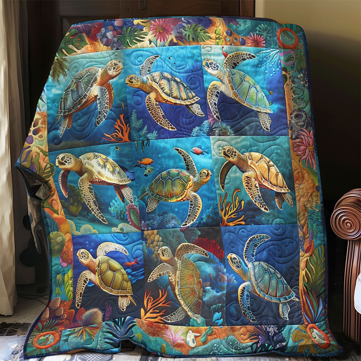 Turtles Sea WO2708028CL Quilt