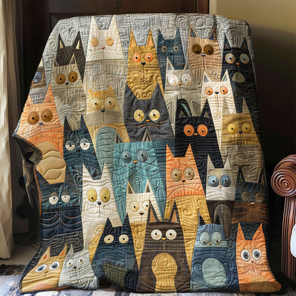 Whimsical Cats WO2408025CL Quilt