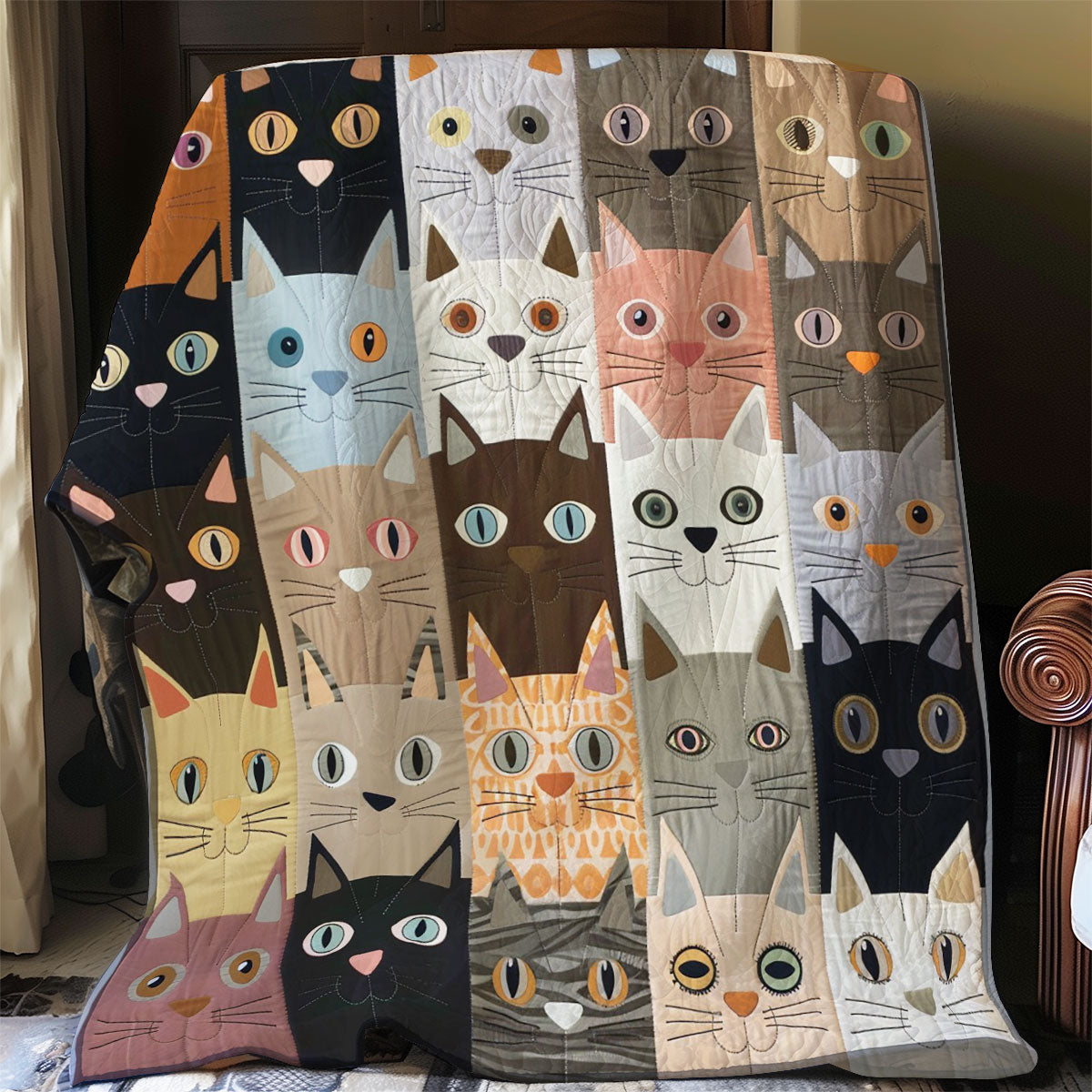 Whimsical Cats WO2908052CL Quilt