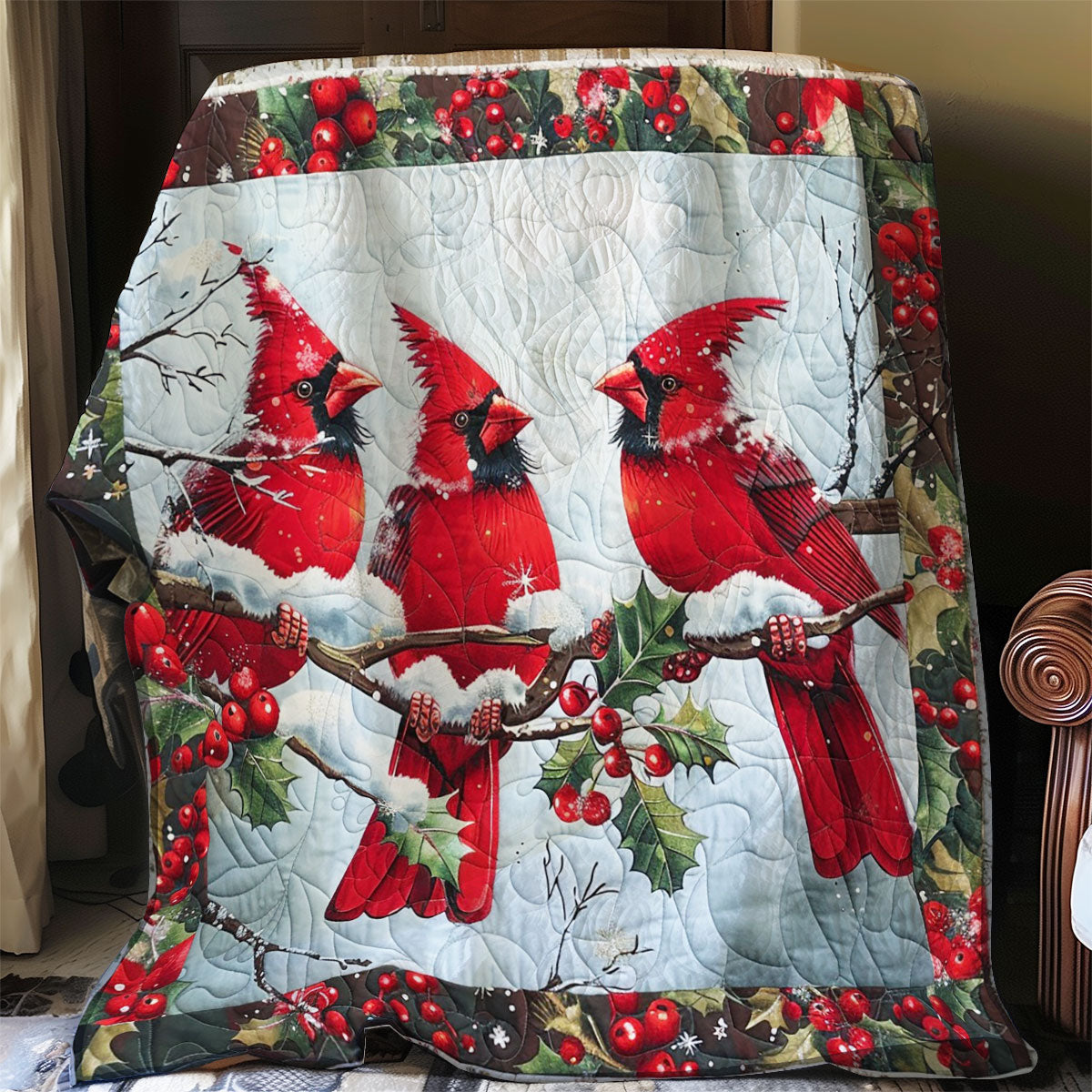 Winter's Cardinal WO2308002CL Quilt