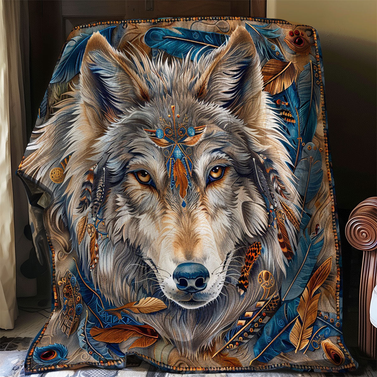 Wolf In Battle WO1408007CL Quilt