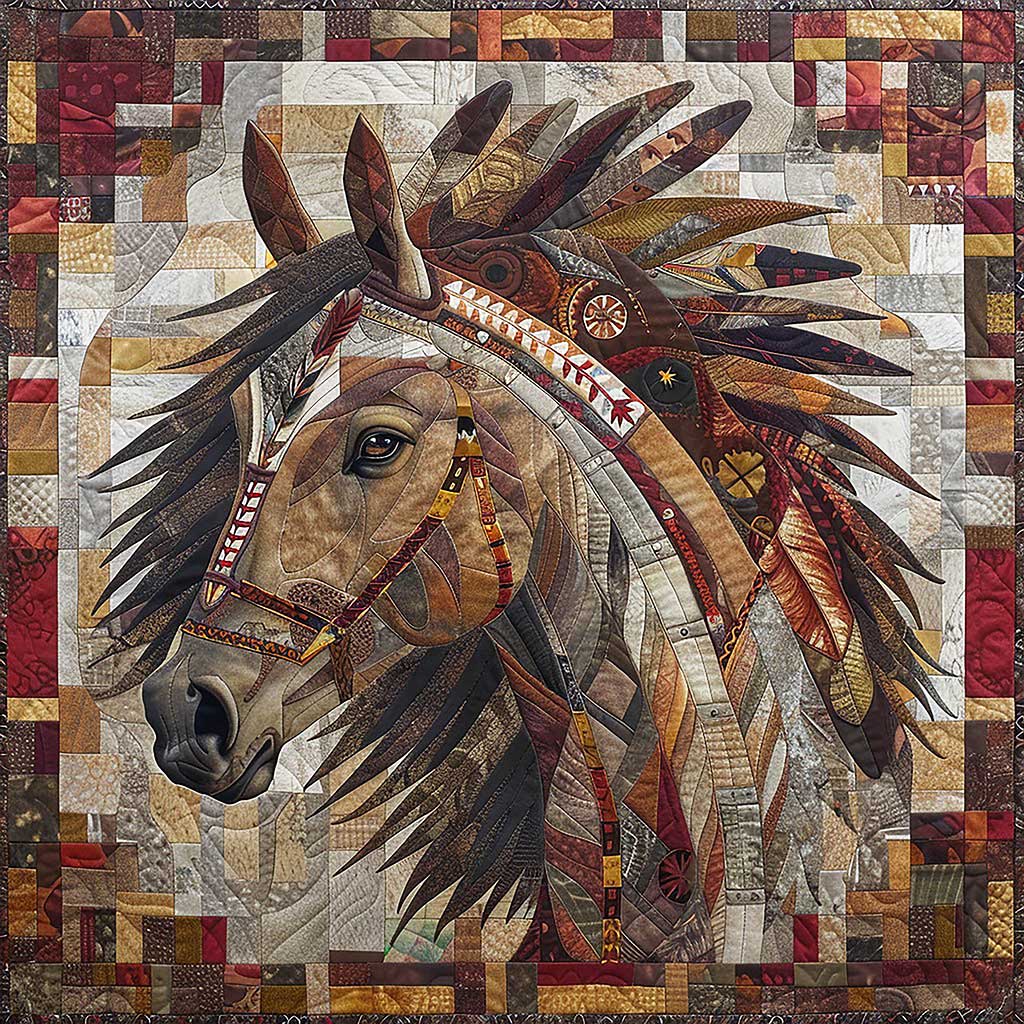 Horse And Feathers WM1008007CL Quilt