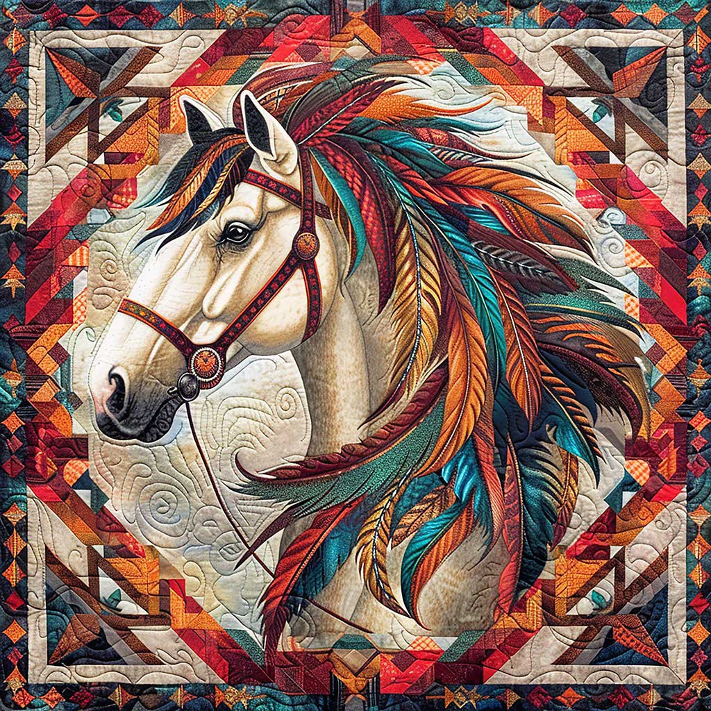 Horse's Mane Feathers WM1508057CL Quilt