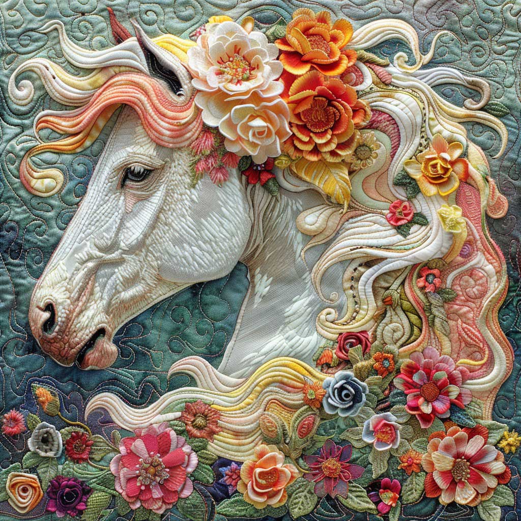 Horse Flowing Mane WM2908009CL Quilt