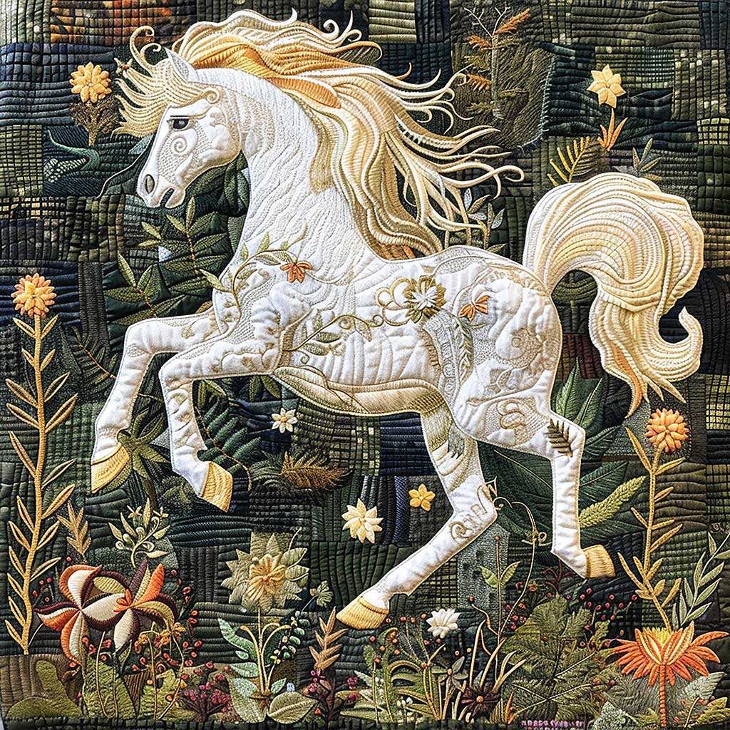 Horse In Night Forest WM1008040CL Quilt