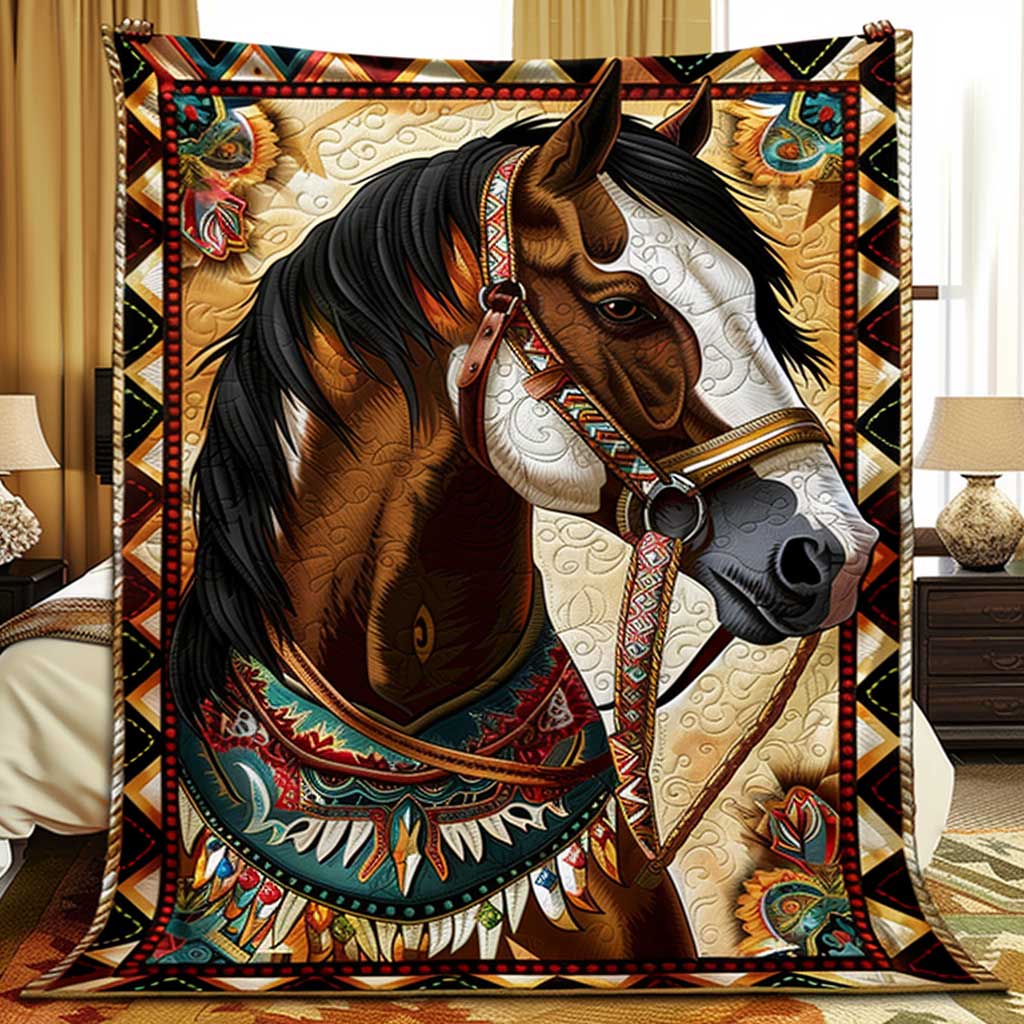 Horse Native American WJ0609016CL Quilt