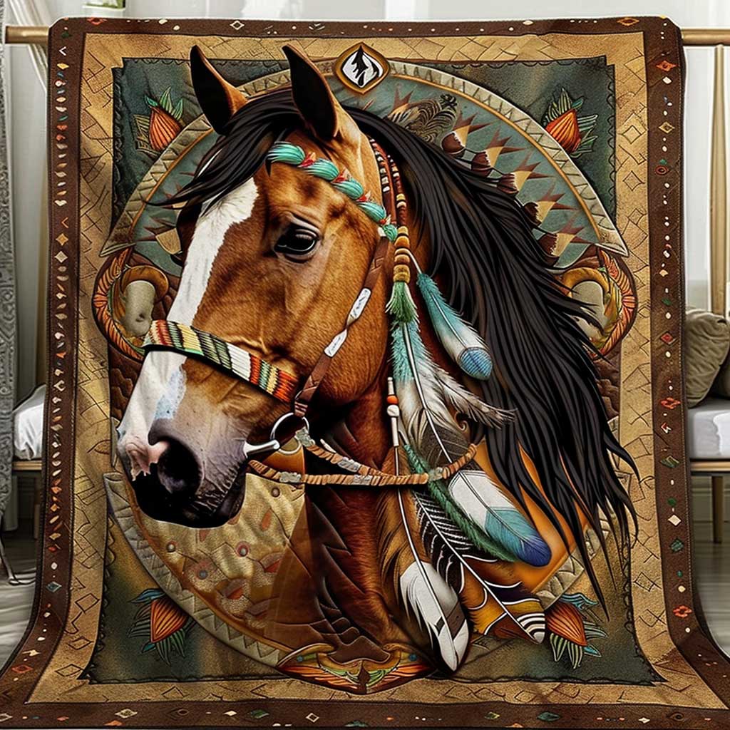 Horse Native American WJ0909019CL Quilt