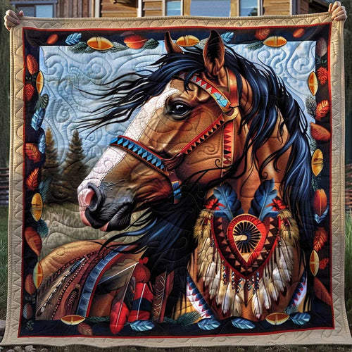 Horse Native American WJ1009017CL Quilt