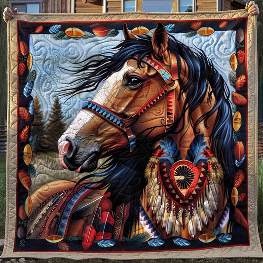 Horse Native American WJ1009017CL Quilt