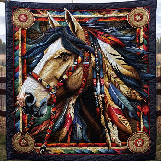 Horse Native American WJ1009019CL Quilt