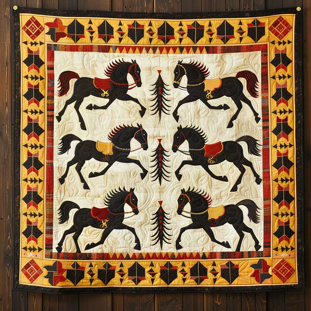 Horse Native American WJ1709014CL Quilt