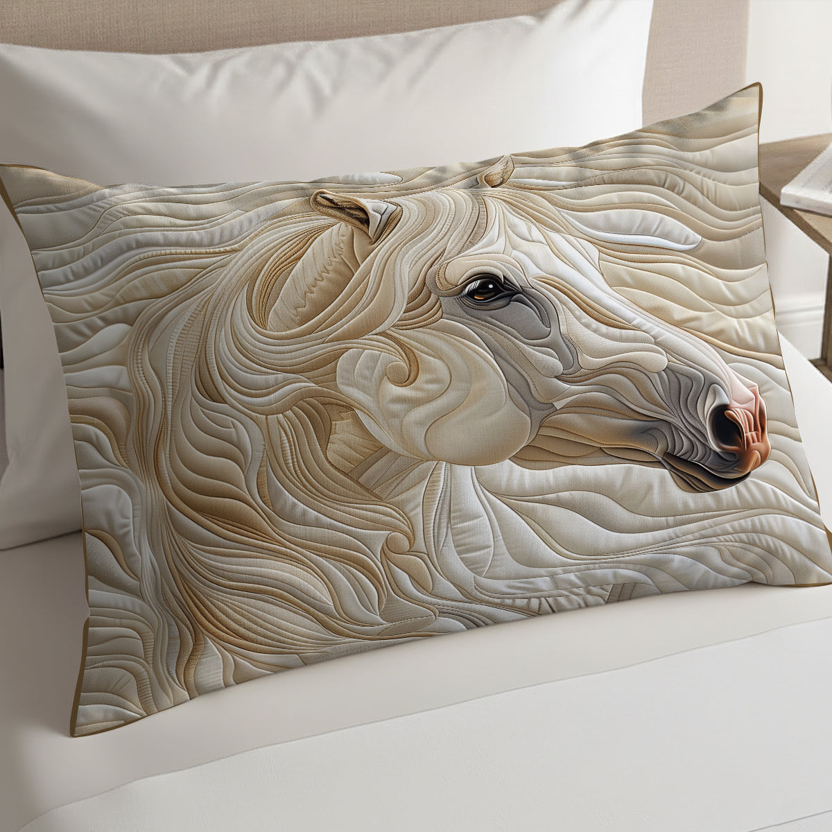 White Horse XR0604001CL Quilted Bedding Pillow Case