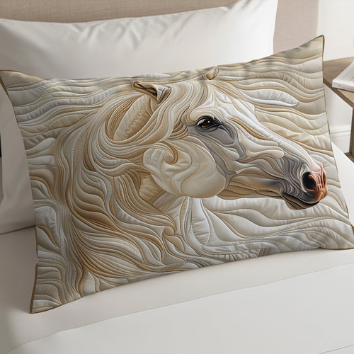 White Horse XR0604001CL Quilted Bedding Pillow Case
