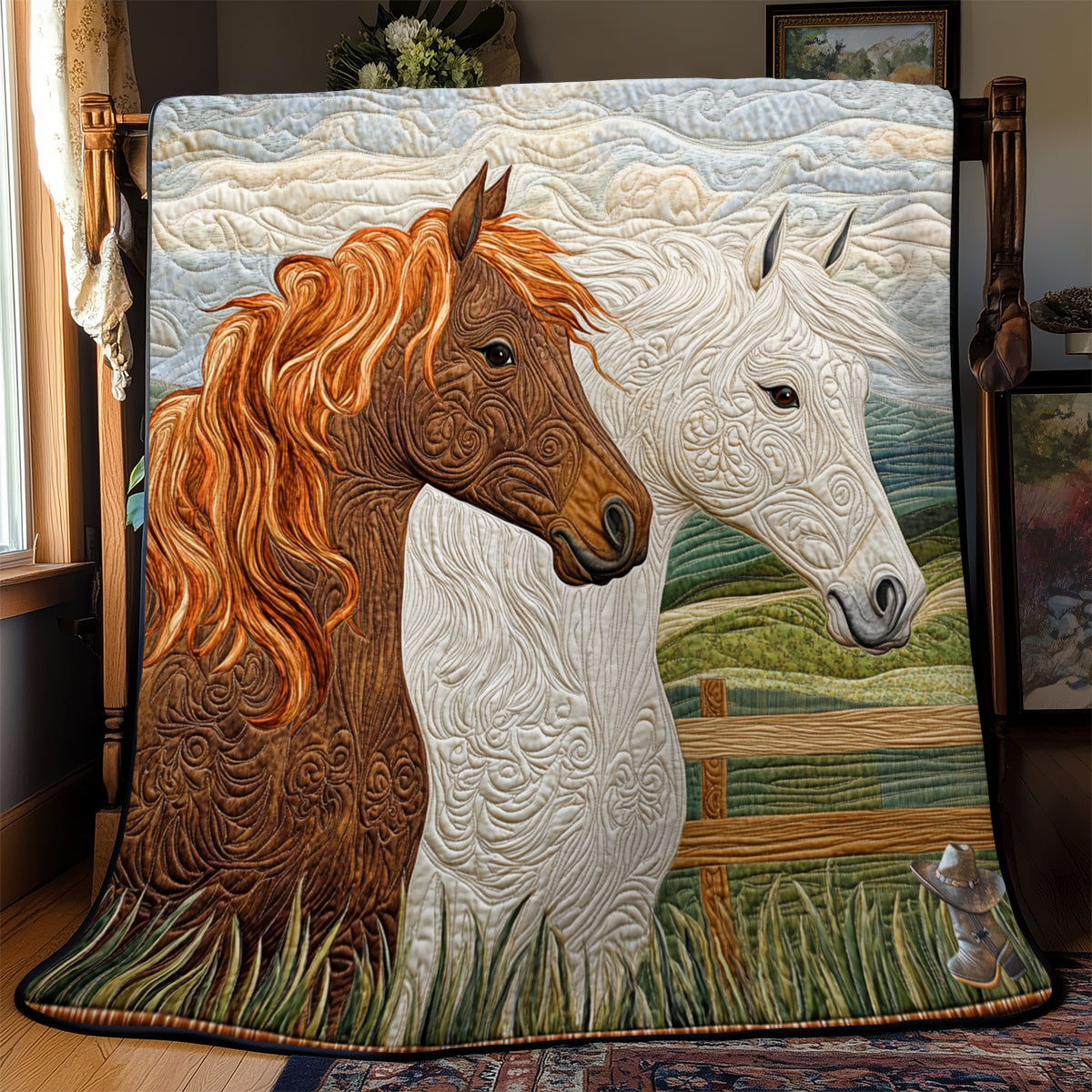 Couple Horse YR1112019CL Quilt