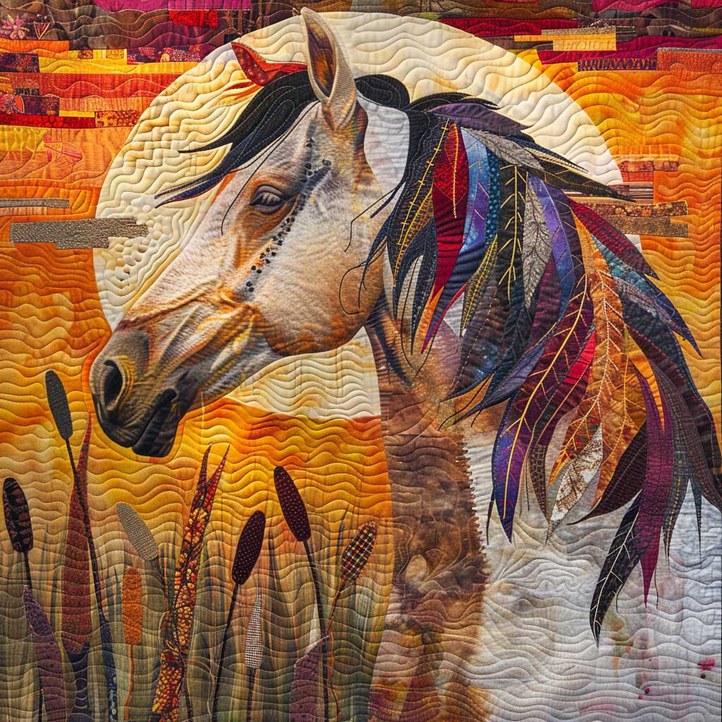 Horse Native WM2907001CL Quilt