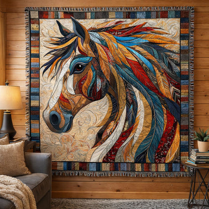 Horse Spirit CW2601004CL Woven Throw Blanket