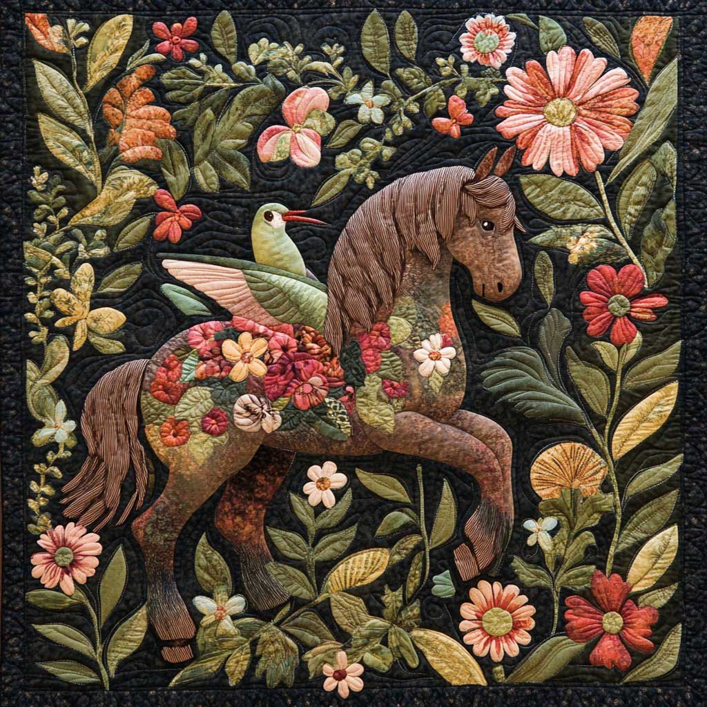 Hummingbird And Horse WM0308043CL Quilt