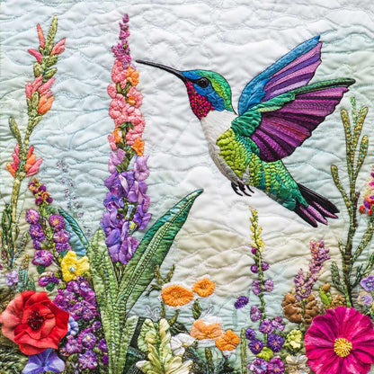 Hummingbird Charming Flowers WM1908002CL Quilt