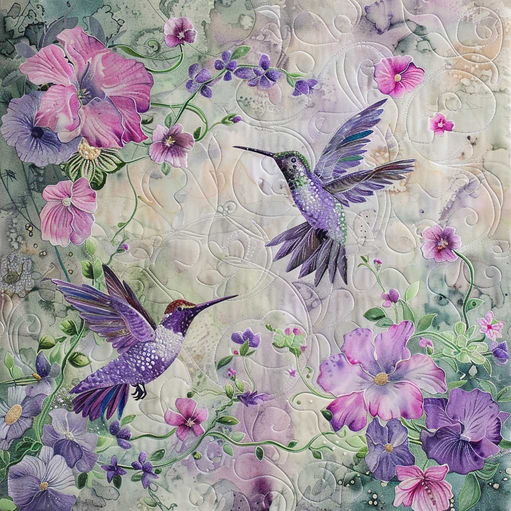 Hummingbirds Love WM0509005CL Quilt