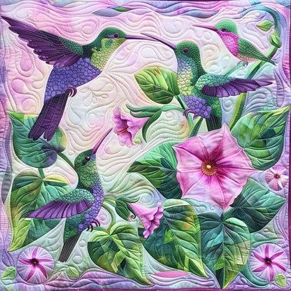 Hummingbirds Purple Harmony WM1908001CL Quilt