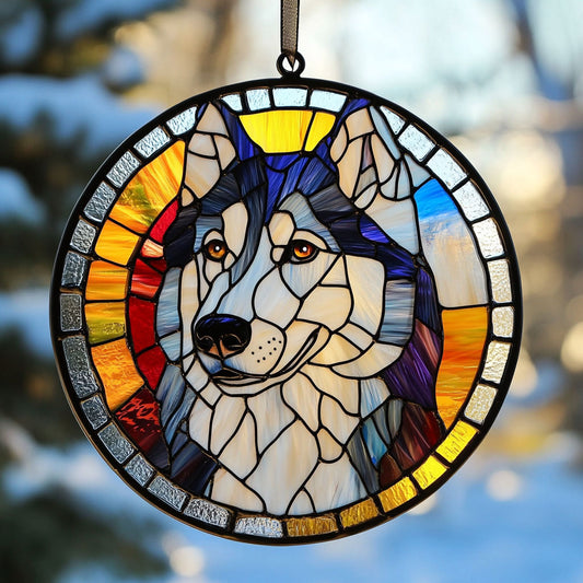 Husky WJ1210043CL Stained Glass Suncatcher