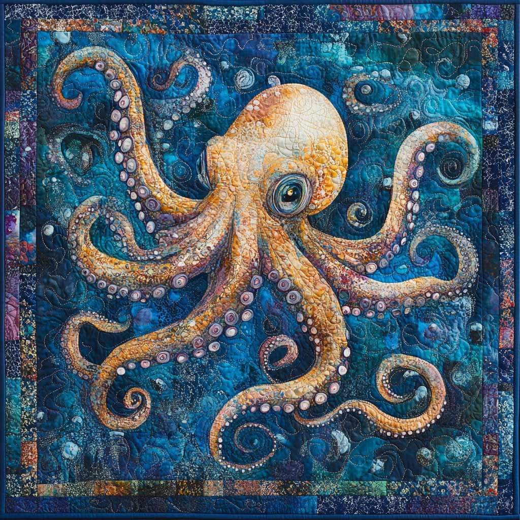 Jumping Octopus WM2308014CL Quilt