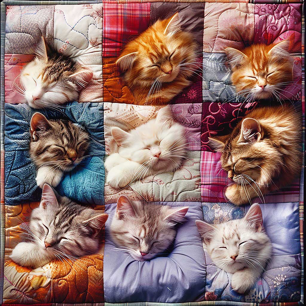 Lazy Cat ZZZ WM1608019CL Quilt