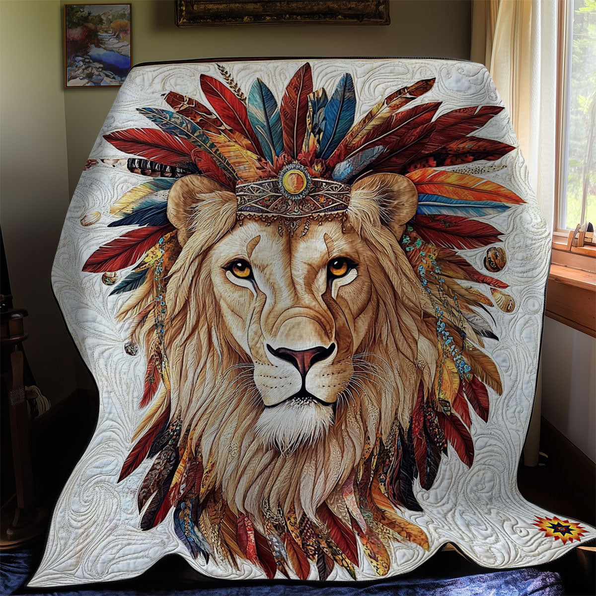 Lion Native American WY2911038CL Quilt
