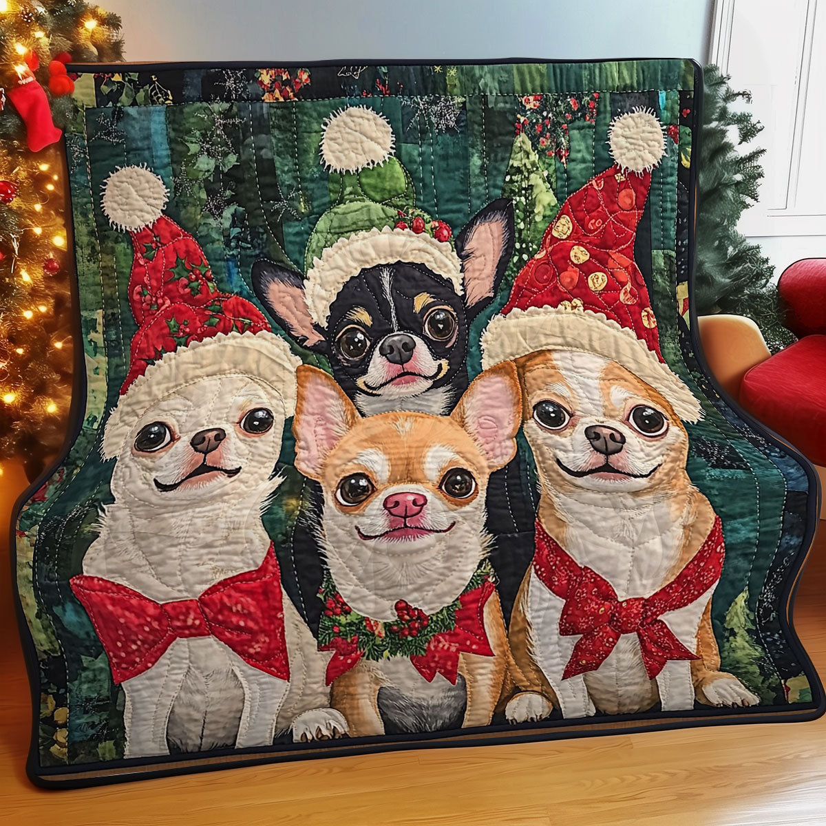 Christmas Chihuahua WM3008038CL Quilt