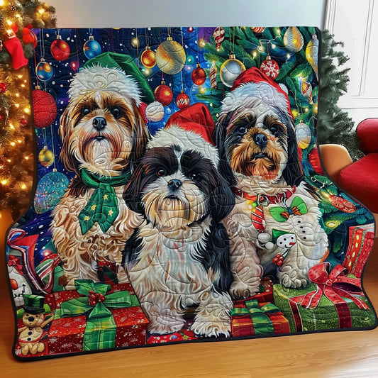 Christmas Yorkshire Terriers WM2808074CL Quilt