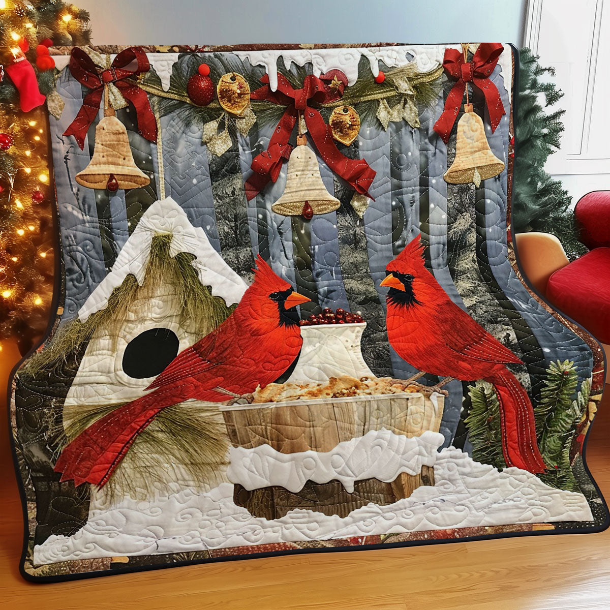 Couple Cardinals WM2908041CL Quilt