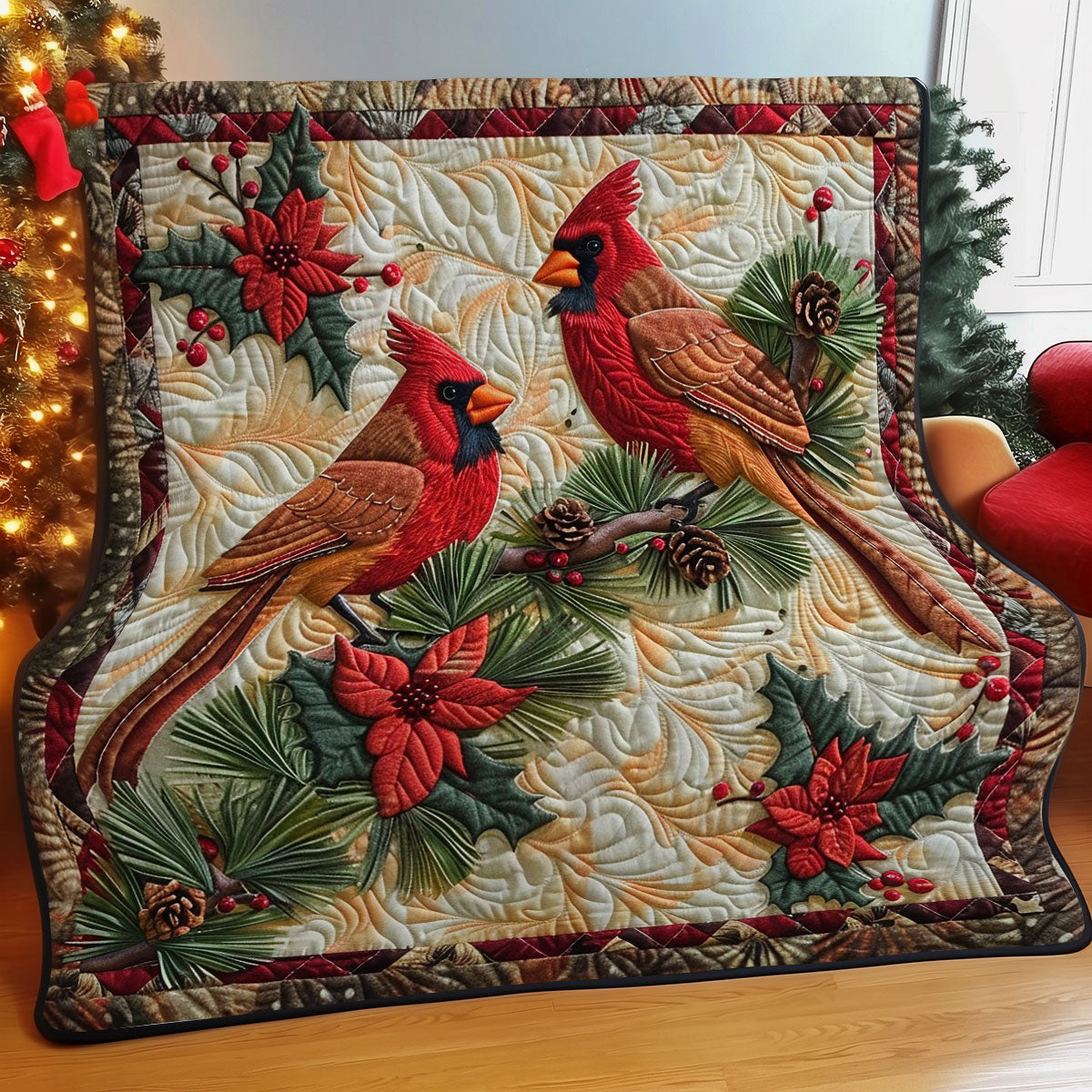 Couple Of Cardinals WM0509028CL Quilt