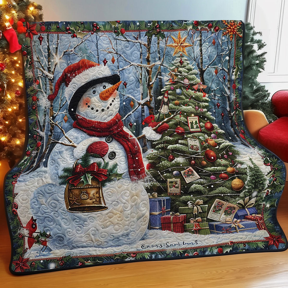 Friendly Snowman WM2408010CL Quilt