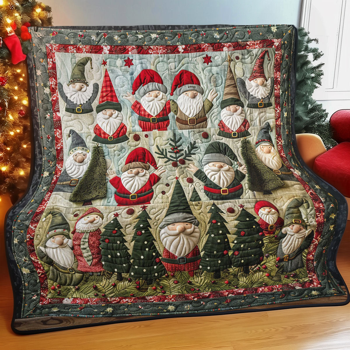 Happy Gnomes WM2308089CL Quilt