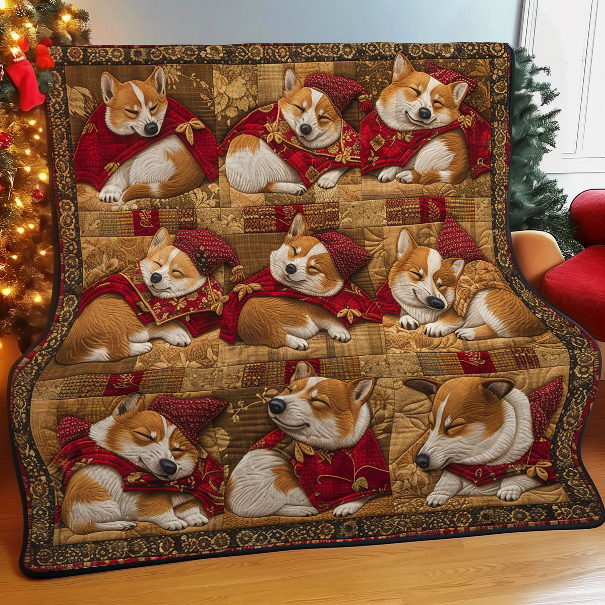 Sleeping Corgi WM2908006CL Quilt