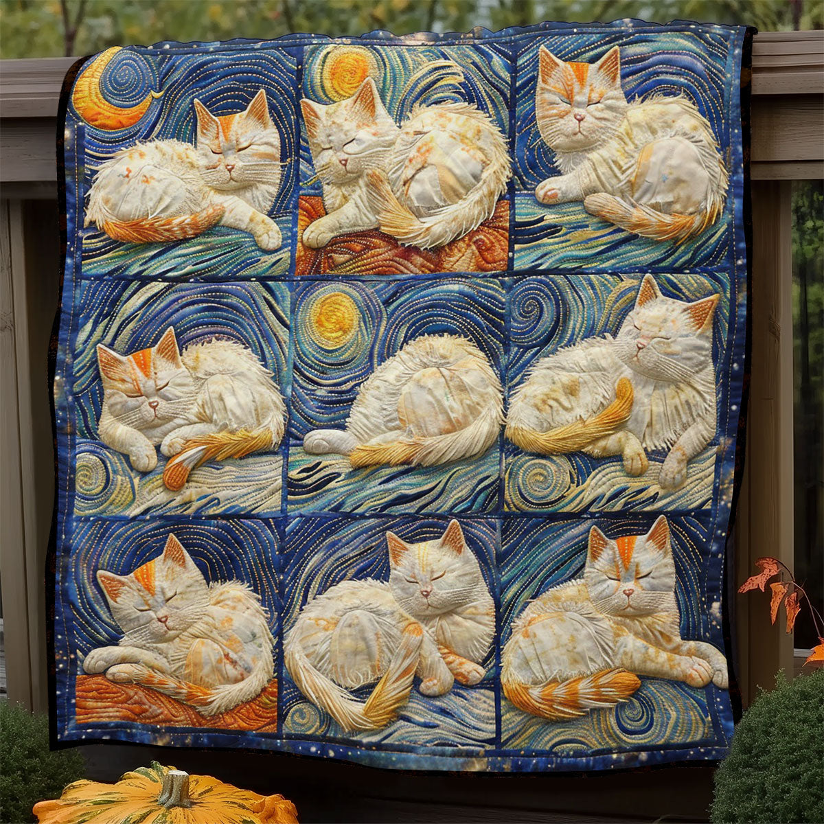 Starry Sleep Cat WM2608002CL Quilt