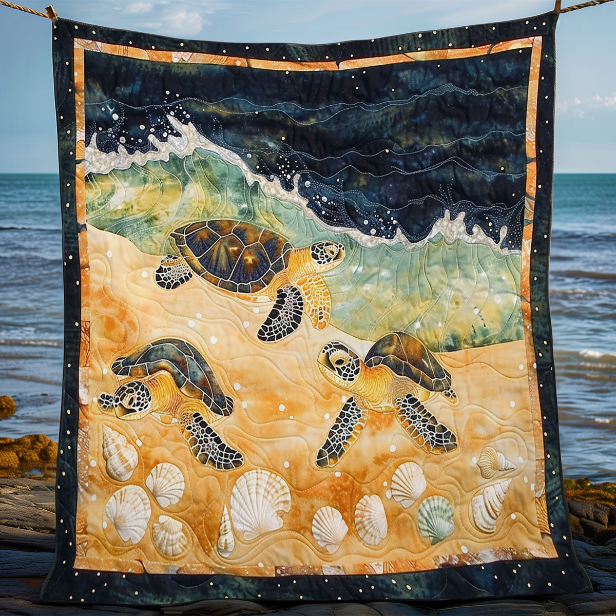 Sea Turtle Bay SR0808044CL Quilt