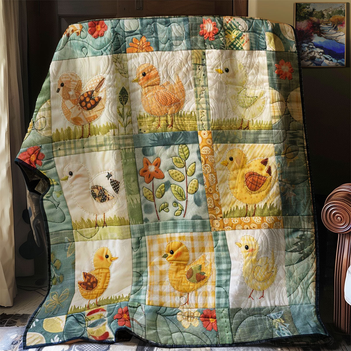 Cute Chicks Animal WP2907036CL Quilt