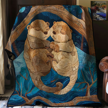 Cute Sleeping Otters WP2907009CL Quilt