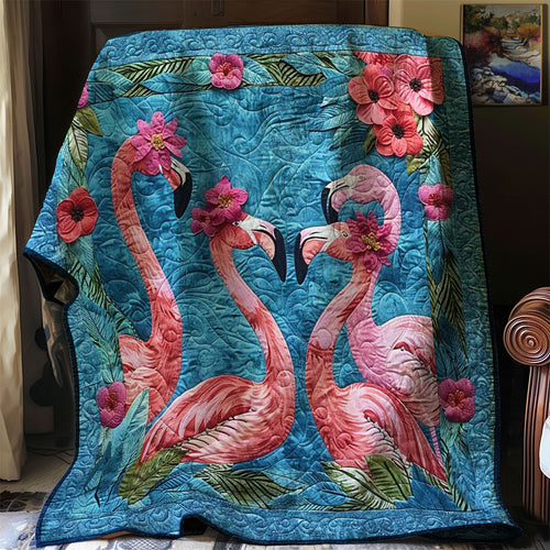 Flamingos Flower Lake WP29070126CL Quilt