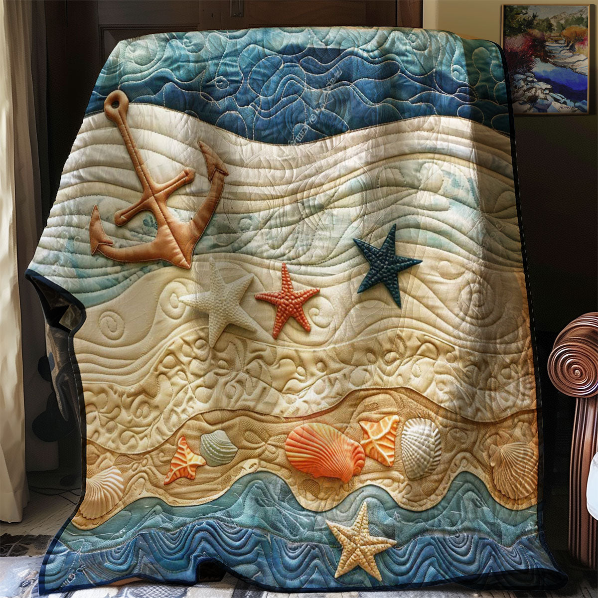 Anchor Seashore Beaches WP2907023CL Quilt