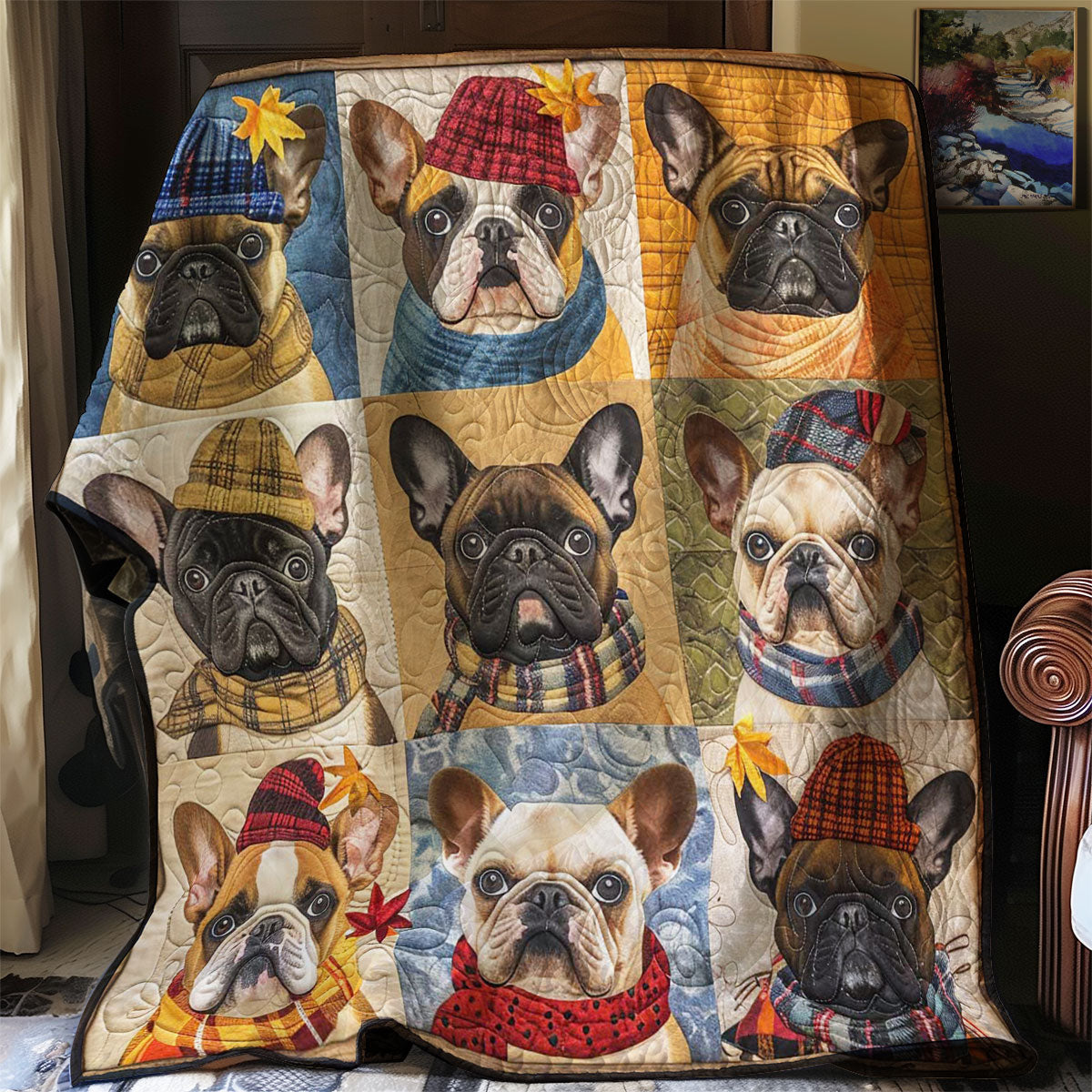 French Bulldog Collections WP2907016CL Quilt