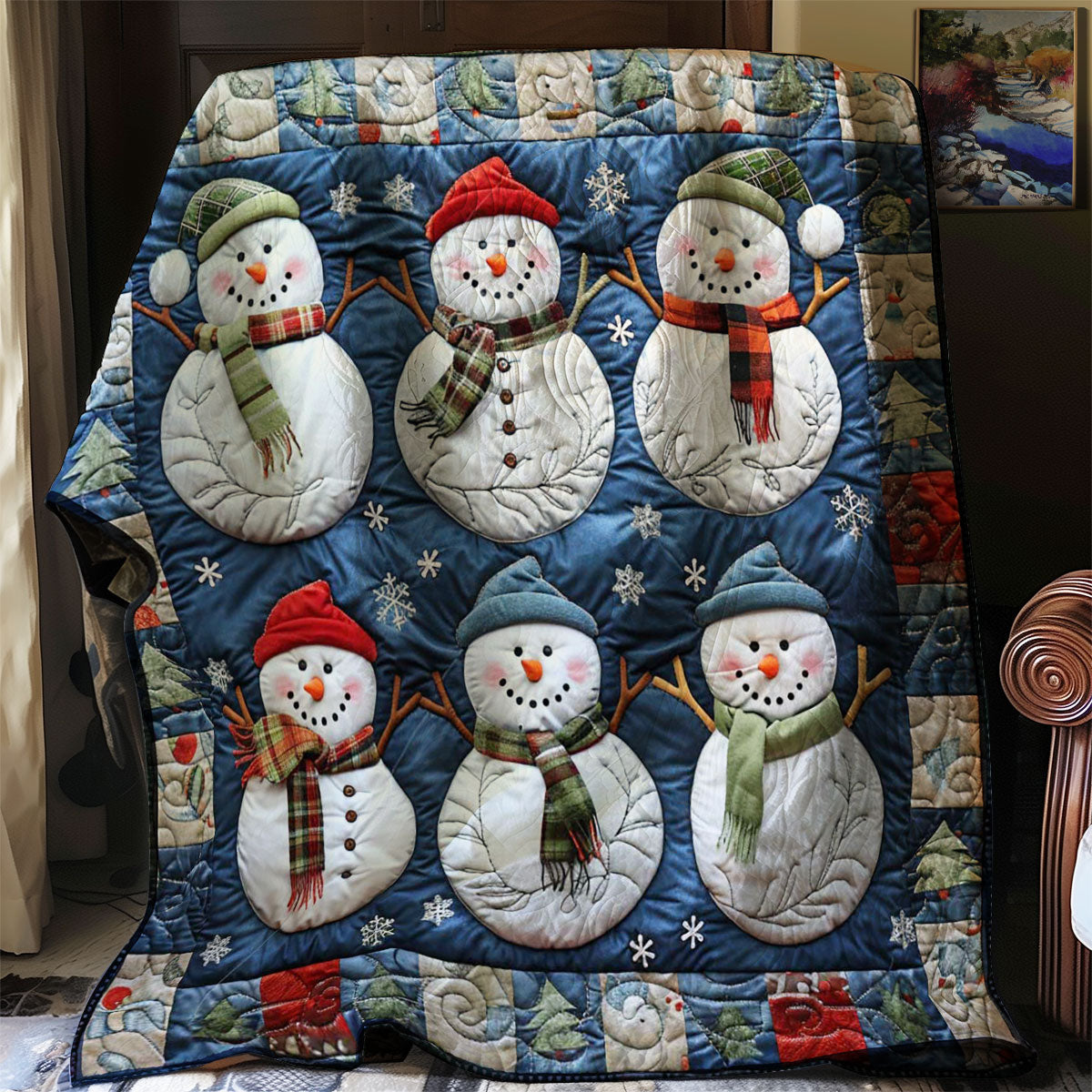 Funny Snowman Christmas WP2907038CL Quilt