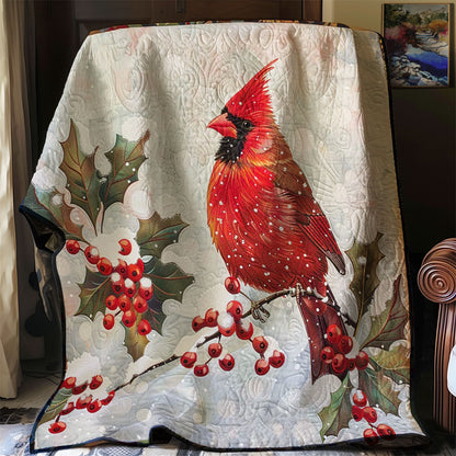 Red Cardinal Holly Berry WP2907024CL Quilt